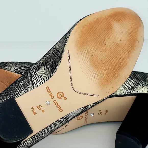 Anthropologie Corso Como Anya Pumps Metallic Lace 7.5 - Picture 10 of 14